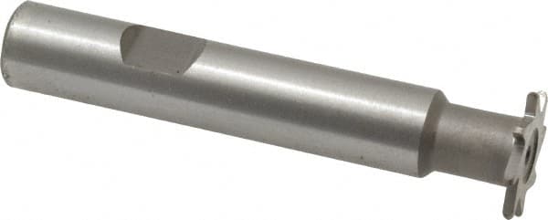 Whitney Tool Co. - 1/32" Radius, 1/16" Circle Diam, 3/4" Cutter Diam, Shank Connection, Convex Radius Cutter - 1/2" Shank Diam, 3" OAL, High Speed Steel, Uncoated, Profile Ground, 8 Teeth, Weldon Flat - Caliber Tooling