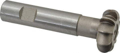 Whitney Tool Co. - 1/4" Radius, 1/2" Circle Diam, 1-1/2" Cutter Diam, Shank Connection, Convex Radius Cutter - 3/4" Shank Diam, 4" OAL, High Speed Steel, Uncoated, Profile Ground, 10 Teeth, Weldon Flat - Caliber Tooling