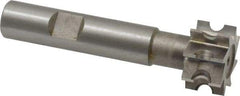 Whitney Tool Co. - 3/32" Radius, 3/16" Circle Diam, 7/8" Cutter Diam, 1/2" Cutting Width, Shank Connection, Concave Radius Cutter - 1/2" Shank Diam, 3" OAL, High Speed Steel, Uncoated, Profile Ground, 8 Teeth, Weldon Flat - Caliber Tooling