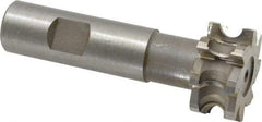 Whitney Tool Co. - 5/32" Radius, 5/16" Circle Diam, 1-5/16" Cutter Diam, 5/8" Cutting Width, Shank Connection, Concave Radius Cutter - 3/4" Shank Diam, 3-1/2" OAL, High Speed Steel, Uncoated, Profile Ground, 8 Teeth, Weldon Flat - Caliber Tooling