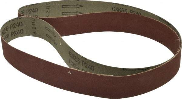 Tru-Maxx - 1-1/2" Wide x 60" OAL, 240 Grit, Aluminum Oxide Abrasive Belt - Aluminum Oxide, Very Fine, Coated - Caliber Tooling