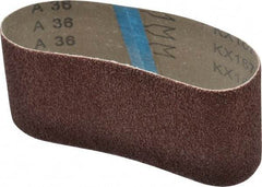 Tru-Maxx - 3" Wide x 18" OAL, 36 Grit, Aluminum Oxide Abrasive Belt - Aluminum Oxide, Very Coarse, Coated - Caliber Tooling