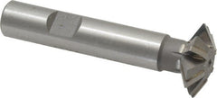 Whitney Tool Co. - 1° 1" Cut Diam, 5/16" Cut Width, 1/2" Shank, Carbide-Tipped Double-Angle Cutter - Caliber Tooling