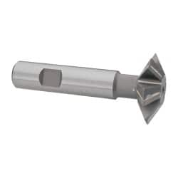 Whitney Tool Co. - 1-1/2° 1-1/2" Cut Diam, 1/2" Cut Width, 5/8" Shank, Carbide-Tipped Double-Angle Cutter - Caliber Tooling