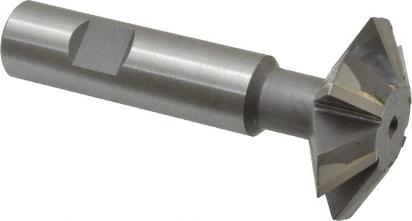 Whitney Tool Co. - 1-7/8° 1-7/8" Cut Diam, 5/8" Cut Width, 3/4" Shank, Carbide-Tipped Double-Angle Cutter - Caliber Tooling