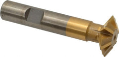 Whitney Tool Co. - 1° 1" Cut Diam, 5/16" Cut Width, 1/2" Shank, Carbide-Tipped Double-Angle Cutter - Caliber Tooling