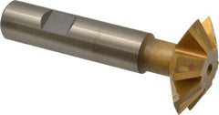 Whitney Tool Co. - 1-1/2° 1-1/2" Cut Diam, 1/2" Cut Width, 5/8" Shank, Carbide-Tipped Double-Angle Cutter - Caliber Tooling