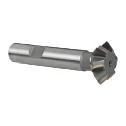 Whitney Tool Co. - 1° 1" Cut Diam, 3/8" Cut Width, 1/2" Shank, Carbide-Tipped Double-Angle Cutter - Caliber Tooling