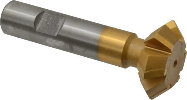 Whitney Tool Co. - 1-3/8° 1-3/8" Cut Diam, 1/2" Cut Width, 5/8" Shank, Carbide-Tipped Double-Angle Cutter - Caliber Tooling