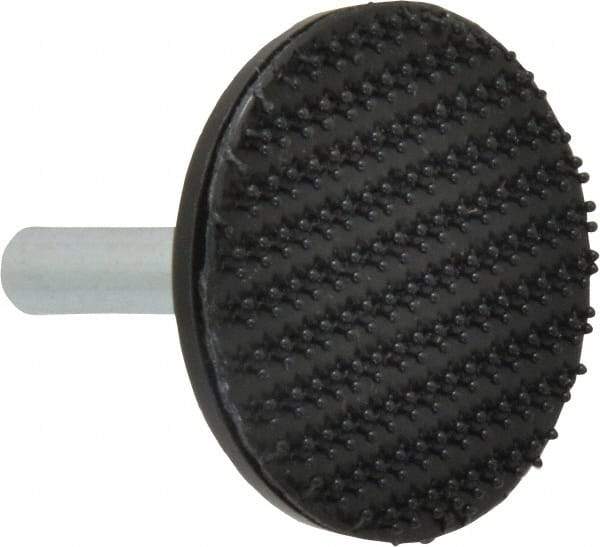 3M - 1-1/2" Diam Hook & Loop Disc Backing Pad - 1/4" Shank Diam, Firm Density, 25,000 RPM - Caliber Tooling