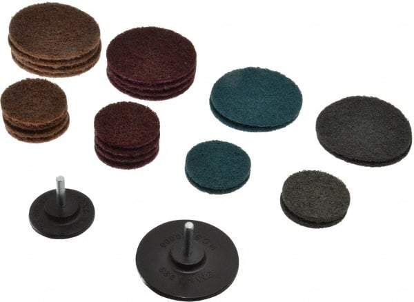 3M - 26 Piece, 2, 3" Disc Diam, Abrasive Disc Kit - Nonwoven - Caliber Tooling