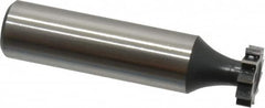 Interstate - 1/2" Diam x 1/8" Face Width, Cobalt, 10 Teeth, Shank Connection Woodruff Keyseat Cutter - Uncoated, 2-1/8" OAL x 1/2" Shank, Straight Teeth, ANSI 404, Old Standard 3 - Caliber Tooling