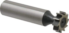 Interstate - 5/8" Diam x 3/16" Face Width, Cobalt, 8 Teeth, Shank Connection Woodruff Keyseat Cutter - Uncoated, 2-3/16" OAL x 1/2" Shank, Straight Teeth, ANSI 605, Old Standard 61 - Caliber Tooling