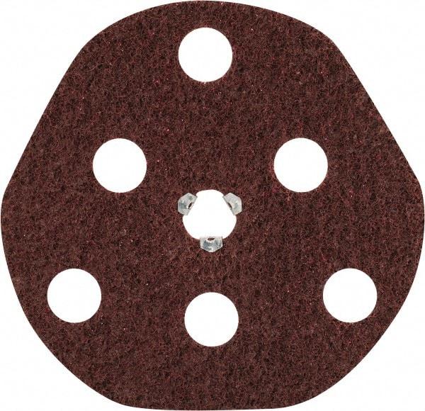 Norton - 7" Medium Grade Aluminum Oxide Deburring Disc - 5/8-11 Threaded Center Hole, Quick Change Connection - Caliber Tooling