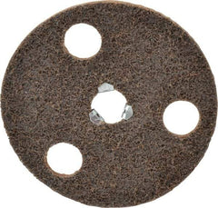 Norton - 5" Coarse Grade Aluminum Oxide Deburring Disc - 5/8-11 Threaded Center Hole, Quick Change Connection - Caliber Tooling