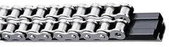 Fenner Drives - 0.85" Guide Width, 0.59" Guide Height, C3 Mount, UHMW PE, Double Chain Guide - 10" Overall Width x 0.79" Overall Height, Galvanized Steel - Caliber Tooling