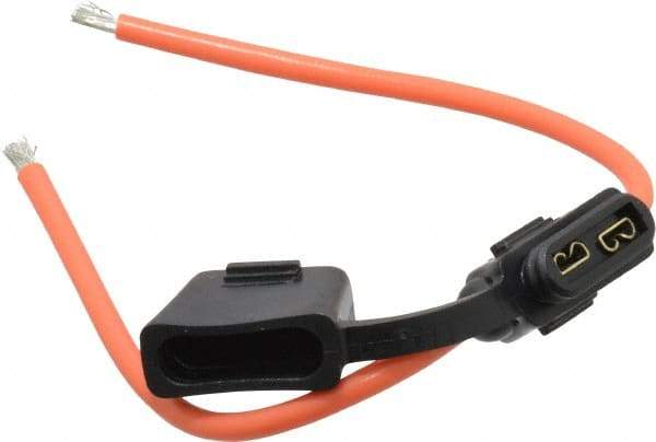 Ferraz Shawmut - 30 Amp AF Black Automotive Fuse Holder - 32 Volt, Orange #12 Wire - Caliber Tooling