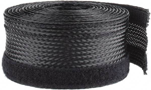 Techflex - Black Braided Cable Sleeve - 10' Coil Length, -103 to 257°F - Caliber Tooling