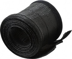 Techflex - Black Braided Cable Sleeve - 10' Coil Length, -103 to 257°F - Caliber Tooling