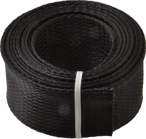 Techflex - Black Braided Expandable Cable Sleeve - 10' Coil Length, -103 to 257°F - Caliber Tooling