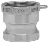 EVER-TITE Coupling Products - 4" Aluminum Cam & Groove Suction & Discharge Hose Male Adapter Female NPT Thread - Part A, 4" Thread, 100 Max psi - Caliber Tooling