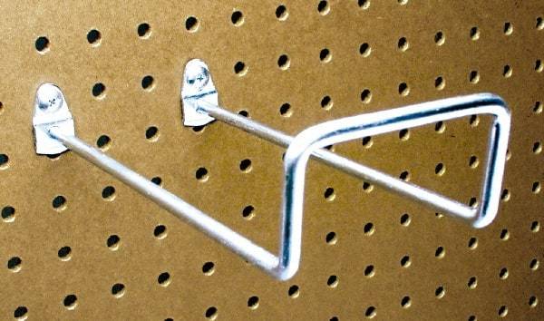 Triton - 2-3/4" ID, 1/4" Diam, 8" Long Double Closed End Loop Pegboard Hook - 8-5/8" Projection, 80° Bend, 2" Bend Length, Steel - Caliber Tooling