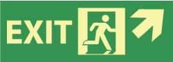 NMC - Exit, Plastic Exit Sign - 14" Wide x 5" High, Glow-in-the-Dark - Caliber Tooling