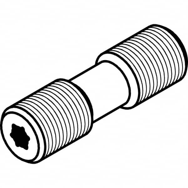 Kennametal - Hex Socket for Indexables - M10x1.25 Thread, For Use with Cartridges & Clamps - Caliber Tooling