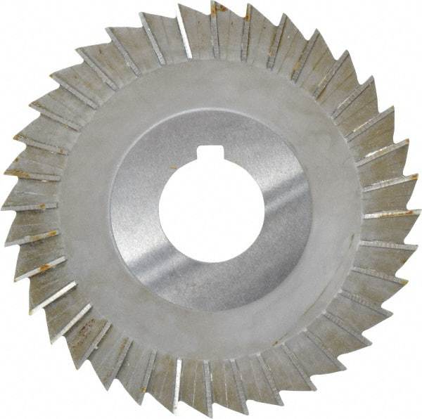 Value Collection - 5" Blade Diam x 1/8" Blade Thickness, 1-1/4" Hole, 40 Teeth, High Speed Steel Side Chip Saw - Straight Tooth, Arbor Connection, Uncoated - Caliber Tooling