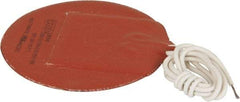 Made in USA - Round, Silicon Rubber, Standard Heat Blanket - 120 Volt, Plain Back, Use with Metal Containers - Caliber Tooling