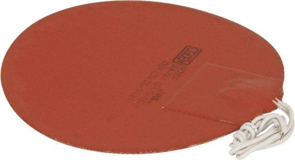 Made in USA - Round, Silicon Rubber, Standard Heat Blanket - 120 Volt, Adhesive Back, Use with Metal Containers - Caliber Tooling