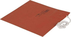 Made in USA - 6" Long x 6" Wide, Square, Silicon Rubber, Standard Heat Blanket - 120 Volt, Plain Back, Use with Metal Containers - Caliber Tooling