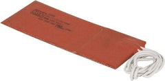 Value Collection - 5" Long x 2" Wide, Rectangular, Silicon Rubber, Standard Heat Blanket - 120 Volt, Adhesive Back, Use with Metal Containers - Caliber Tooling