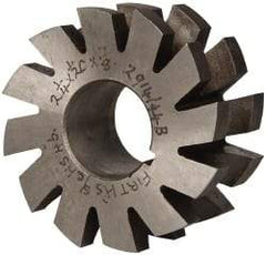 Value Collection - 1/4" Radius, 1/2" Circle Diam, 2-1/4" Cutter Diam, 1/2" Cutting Width, Arbor Connection, Concave Radius Cutter - High Speed Steel, Oxide Finish, Form Relieved, 10 Teeth - Caliber Tooling