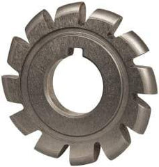 Value Collection - 11/64" Radius, 2-3/4" Diam, 12 Teeth, Arbor Connection, High Speed Steel Convex Radius Cutter - Form Relieved Relief, Bright Finish - Caliber Tooling