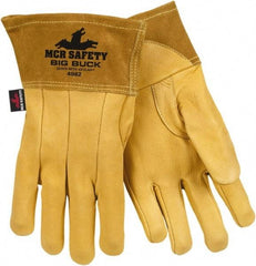 MCR Safety - Size M Unlined Deerskin Welding Glove - Tan, Pair - Caliber Tooling