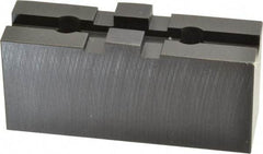 Bison - 8" Chuck Capacity, Tongue & Groove Attachment, Square Soft Lathe Chuck Jaw - 1 Jaw, Steel, 1-3/4" Btw Mount Hole Ctrs, 3-1/2" Long x 1-1/16" Wide x 1.713" High, 5/16" Groove - Caliber Tooling