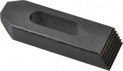 Value Collection - 1/2" Stud, Heat Treated Steel, Plain Strap Clamp - 1-1/2" Travel, 4" OAL x 1-1/4" Wide x 3/4" High, Black Oxide Finish, Tapered Nose - Caliber Tooling