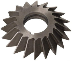 Value Collection - 6" Diam x 3/4" Width of Cut, 60° Included Angle, Arbor Connection, High Speed Steel Single Angle Cutter - Left Hand Cut, Uncoated - Caliber Tooling