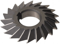 Value Collection - 5° 5" Cut Diam, 3/4" Cut Width, 1-1/4" Arbor, High Speed Steel Double-Angle Cutter - Caliber Tooling