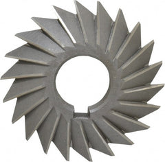 Value Collection - 3° 3" Cut Diam, 5/8" Cut Width, 1" Arbor, High Speed Steel Double-Angle Cutter - Caliber Tooling