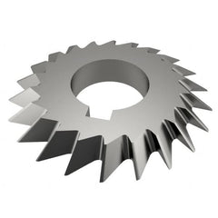 Value Collection - 2-3/4° 2-3/4" Cut Diam, 1/2" Cut Width, 1" Arbor, High Speed Steel Double-Angle Cutter - Caliber Tooling