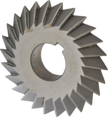 Value Collection - 4° 4" Cut Diam, 3/4" Cut Width, 1-1/4" Arbor, High Speed Steel Double-Angle Cutter - Caliber Tooling