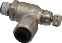 Legris - 3/8" Tube OD x 1/4" NPT Metal Flow Control Regulator - 0 to 145 psi & Treated Brass Material - Caliber Tooling