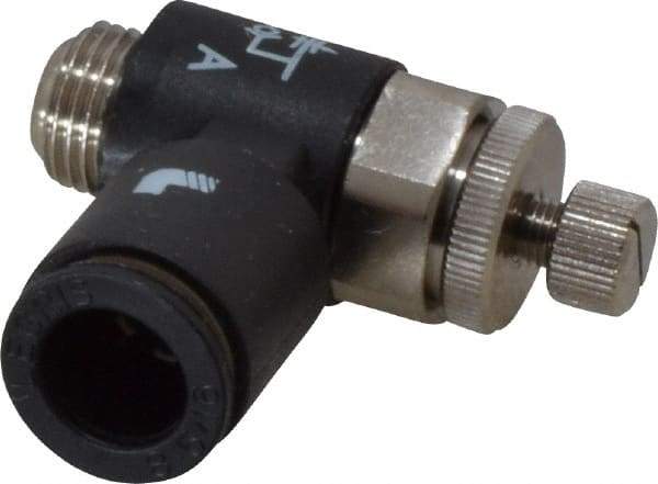 Legris - 8mm Tube OD x 1/8" BSPP Miniature Flow Control Regulator - 0 to 145 psi & Nylon Material - Caliber Tooling