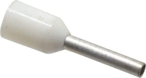 ACI - 20 AWG, Partially Insulated, Crimp Electrical Wire Ferrule - 8mm Long x 1-1/2mm Diameter Pin, 14.4mm Overall Length - Caliber Tooling