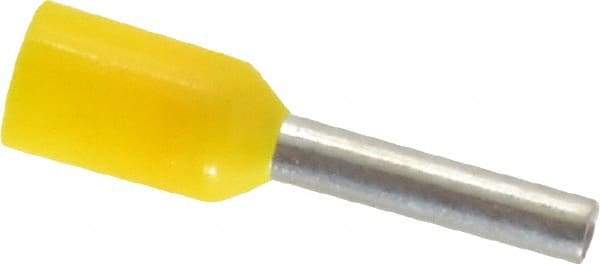 ACI - 18 AWG, Partially Insulated, Crimp Electrical Wire Ferrule - 8mm Long x 1.7mm Diameter Pin, 14.4mm Overall Length - Caliber Tooling