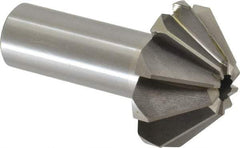 Interstate - 1-5/8" Large x 5/8" Small Diam, 11/16" Width of Cut, 90° Included Angle, Cobalt Face Angle Cutter - 3/4" Shank Diam, 2-11/16" Overall Length, Weldon Flat - Caliber Tooling