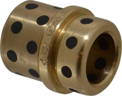 Dayton Lamina - 3/4" ID, 1-1/2" OAL, Die & Mold Shoulder Ejector Bushing - Press-Fit, Self-Lubricating, 1.1255" Body Diam, 1.302" Collar OD, 1" Above Collar, 1/2" Under Collar - Caliber Tooling