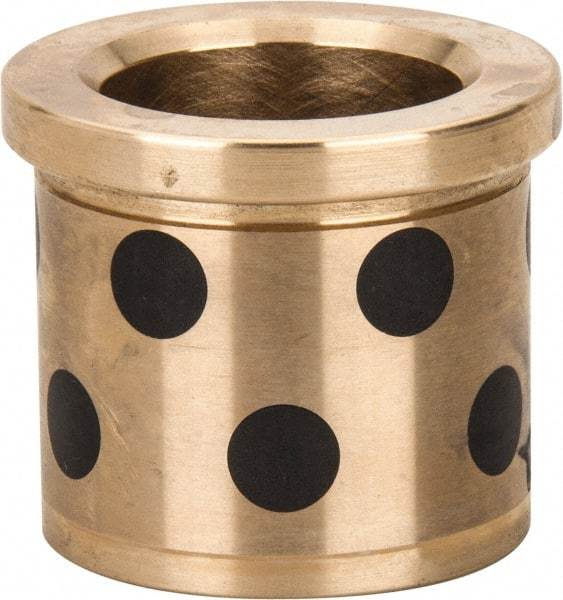 Dayton Lamina - 1" ID x 1-3/8" OAL, Aluminum Bronze, Die & Mold Shoulder Bushing - Shoulder, 1-3/8" Bottom OD, 1-3/8" Top OD, 1.55" Collar OD, 1-3/16" Above Collar - Caliber Tooling